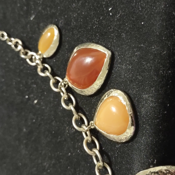 BRIGHTON TWO TONE CORAL STATEMENT NECKLACE - Picture 4 of 5